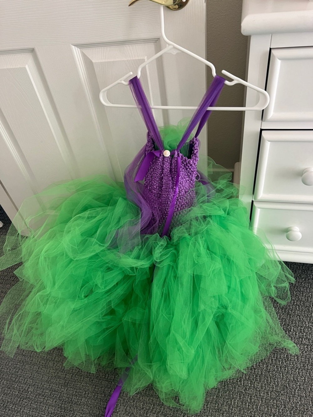 Purple & Green Tulle Fairy Costume Dress for Kids from Etsy
